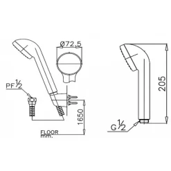 Alternative view of Tay sen Cotto S17(HM) 1 chức năng