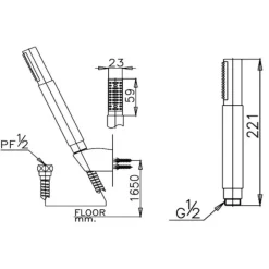 Alternative view of Tay sen Cotto S45(HM) 1 chức năng