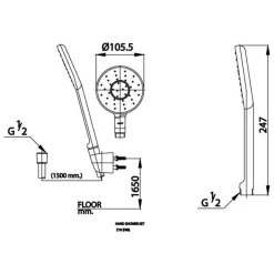 Alternative view of Tay sen Cotto Z10#WH(HM) 1 chức năng