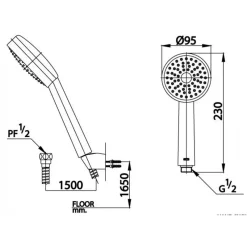 Alternative view of Tay sen Cotto Z71(HM) 1 chức năng