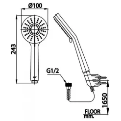 Alternative view of Tay sen Cotto Z90(HM) 3 chức năng