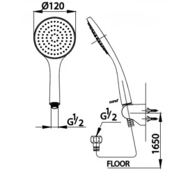 Alternative view of Tay sen Cotto ZH011(HM) 1 chức năng