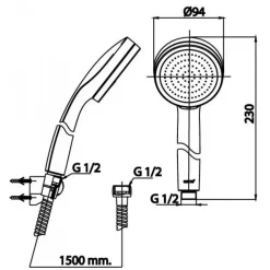 Alternative view of Tay sen Cotto ZH020(HM) 1 chức năng