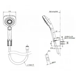 Alternative view of Bát sen TOTO TBW02006A#BGP massage 3 chế độ màu xám than chì mờ