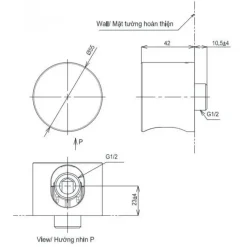 Alternative view of Cút nối tường TOTO TBW07020A