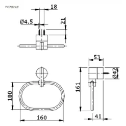 Alternative view of Vòng treo khăn TOTO TX702AE