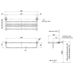 Alternative view of Thanh treo khăn TOTO YTS406BV hai tầng