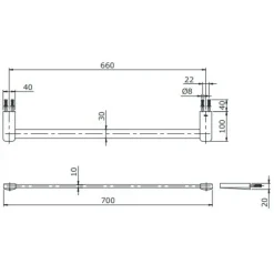 Alternative view of Thanh treo khăn TOTO TX701ARS