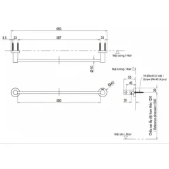 Alternative view of Thanh treo khăn TOTO YT406S6RV