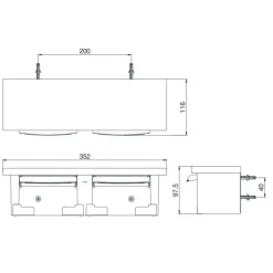 Alternative view of Hộp đựng giấy vệ sinh đôi TOTO DS716WR