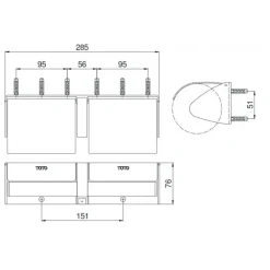 Alternative view of Hộp đựng giấy vệ sinh đôi TOTO GS714W