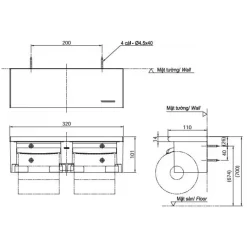 Alternative view of Hộp đựng giấy vệ sinh đôi TOTO YH702
