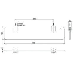 Alternative view of Kệ gương TOTO YAK201GV chịu lực