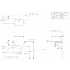 Alternative view of Chậu rửa mặt COTTO C02217 bán âm bàn