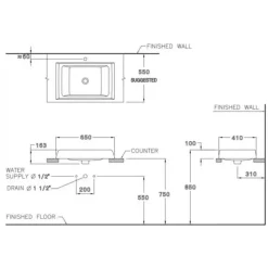 Alternative view of Chậu rửa mặt COTTO C00247 đặt bàn Riviera