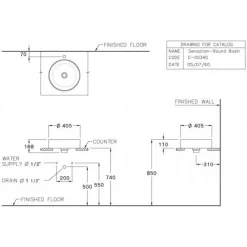 Alternative view of Chậu rửa mặt COTTO C00340#MSL đặt bàn màu xám