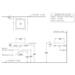 Alternative view of Chậu rửa mặt COTTO C00341#MIR đặt bàn màu kem