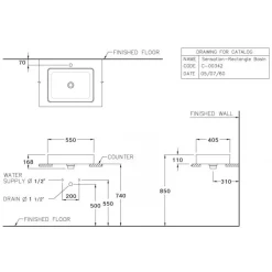Alternative view of Chậu rửa mặt COTTO C00342#MIR đặt bàn màu kem
