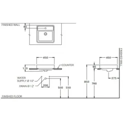 Alternative view of Chậu rửa mặt COTTO C00381#MWH đặt bàn màu trắng mờ