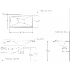 Alternative view of Chậu rửa mặt COTTO C09077 đặt bàn Glacier