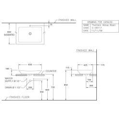 Alternative view of Chậu rửa mặt COTTO C0911#MBK đặt bàn Thantara màu đen