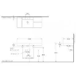 Alternative view of Chậu rửa mặt COTTO CPW0502#MWH đặt bàn 1200x500 mm Quil