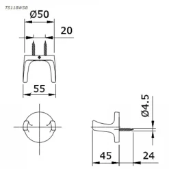 Alternative view of Móc áo TOTO TS118WSB