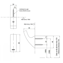 Alternative view of Móc áo TOTO YRH903V