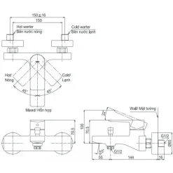 Alternative view of Vòi sen tắm TOTO TBG13302A/TBW09010V nóng lạnh massage