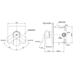 Alternative view of Van điều chỉnh TOTO TBG02303BA/TBN01001B sen âm tường