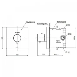 Alternative view of Van điều chỉnh nhiệt độ TOTO TBV02402BA#MBL màu đen mờ