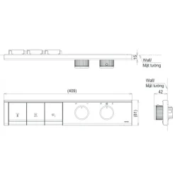 Alternative view of Bảng điều khiển TOTO TBV11130A/TBN11DC0A nhiệt độ 3 đường nước dòng G