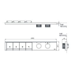 Alternative view of Bảng điều khiển TOTO TBV11140A/TBN11FC0A nhiệt độ 4 đường nước dòng G