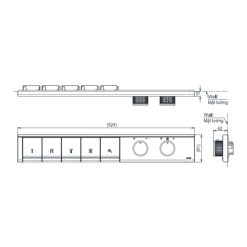 Alternative view of Bảng điều khiển TOTO TBV11150A/TBN11HC0A nhiệt độ 5 đường nước dòng G