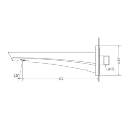 Alternative view of Vòi xả bồn TOTO TBG07001B âm tường