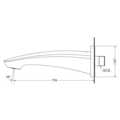 Alternative view of Vòi xả bồn TOTO TBG09001B âm tường