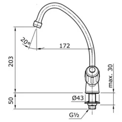 Alternative view of Vòi rửa chén TOTO TX603KM (TX603KCS) lạnh