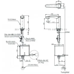 Alternative view of Vòi cảm ứng TOTO TLE22006V/TLE04502A1/TLN01102A Pin 2L cho lavabo