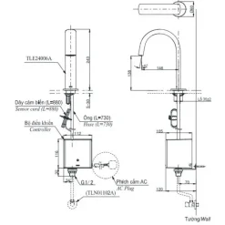 Alternative view of Vòi lavabo cảm ứng TOTO TLE24006V tự động