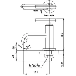Alternative view of Vòi lavabo COTTO CT104C20(HM) lạnh