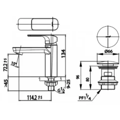 Alternative view of Vòi lavabo COTTO CT1142A#BL Scirocco lạnh màu đen