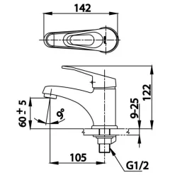 Alternative view of Vòi lavabo COTTO CT1163A(HM) lạnh