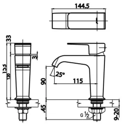 Alternative view of Vòi lavabo COTTO CT1170A lạnh
