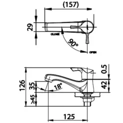 Alternative view of Vòi lavabo COTTO CT1207(HM) lạnh