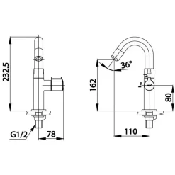 Alternative view of Vòi lavabo COTTO CT1211(LED) lạnh