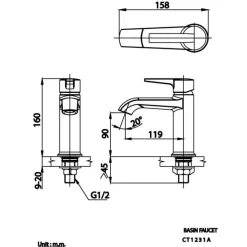 Alternative view of Vòi lavabo COTTO CT1231A Linio lạnh
