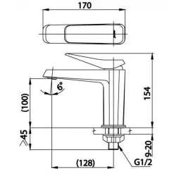 Alternative view of Vòi lavabo COTTO CT1241A X-Posh lạnh