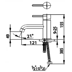 Alternative view of Vòi lavabo COTTO CT144A Anthony lạnh