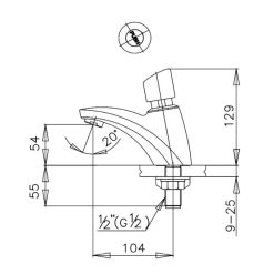 Alternative view of Vòi lavabo COTTO CT161(HM) nước lạnh bán tự động