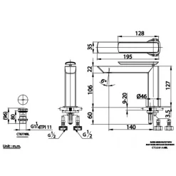Alternative view of Vòi lavabo COTTO CT2281A#BL Skive nóng lạnh màu đen